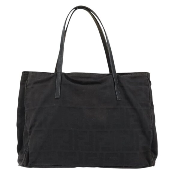 FENDI Zucca Canvas Hand Bag Black Auth ep11239 - Picture 3 of 16